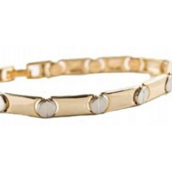Two Tone Designer Screw Bracelet NWT - Picture 3 of 5